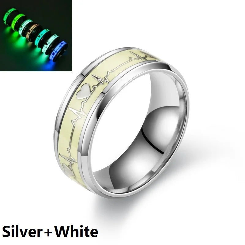 Luminous Love Heart With EKG - Glow Ring