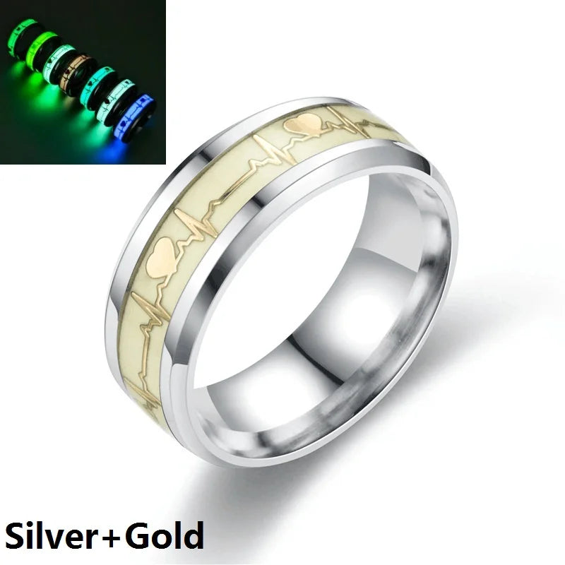 Luminous Love Heart With EKG - Glow Ring