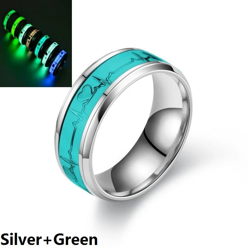 Luminous Love Heart With EKG - Glow Ring