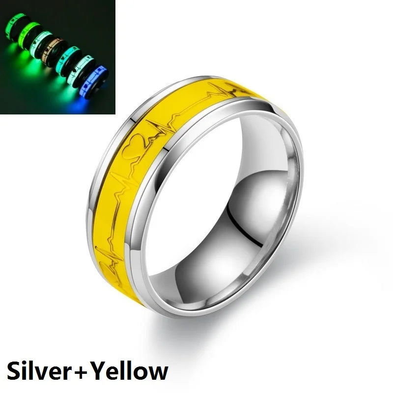 Luminous Love Heart With EKG - Glow Ring