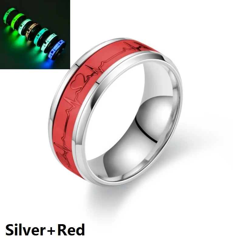 Luminous Love Heart With EKG - Glow Ring